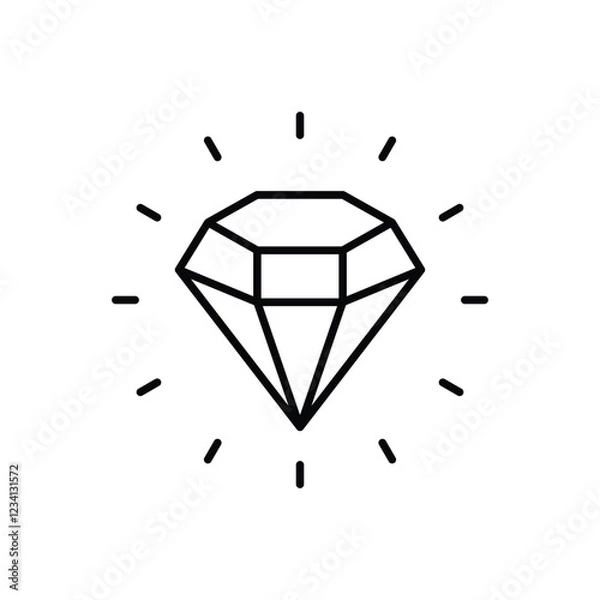 Fototapeta Diamond vector icon