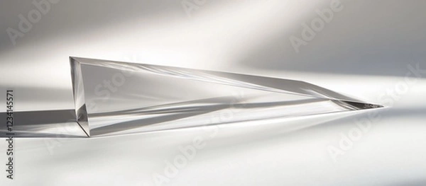 Fototapeta Glass prism studio light refraction display