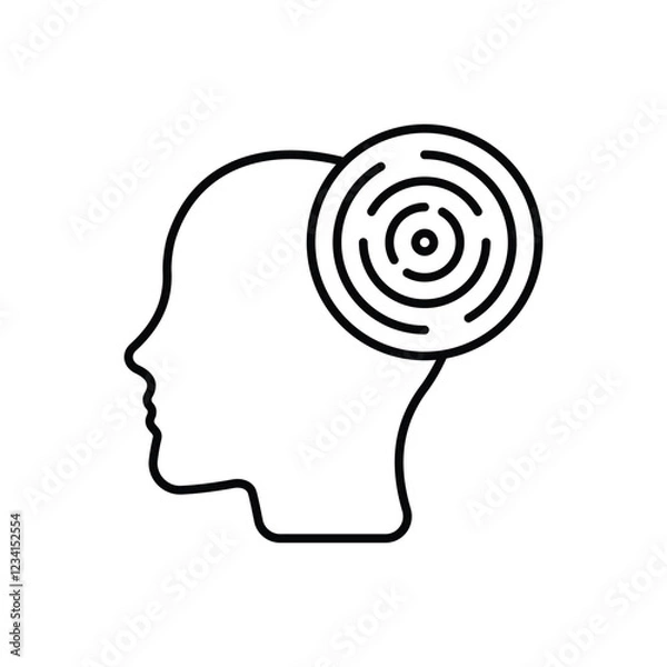 Obraz Mind Maze vector icon