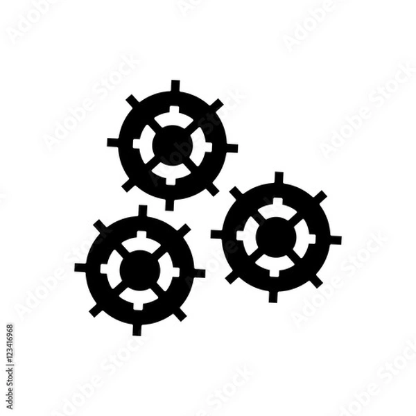 Fototapeta Gears icon. Cog machine part technology and industry theme. Isolated design. Vector illustration