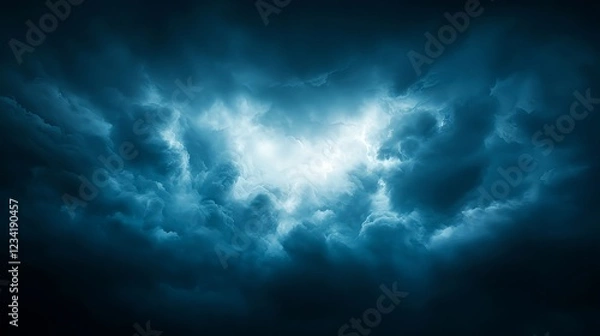 Obraz Dark Blue Storm Clouds at Night