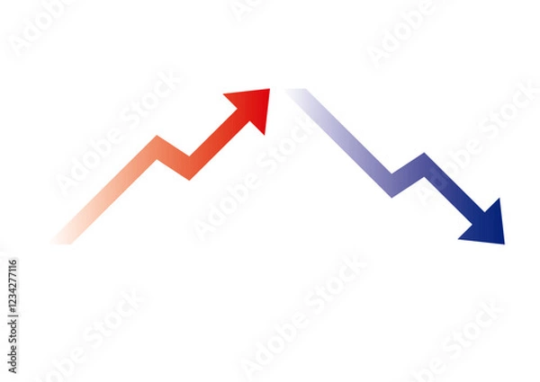 Obraz 上昇下降の２段階矢印