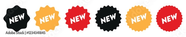 Fototapeta Set of new arrival tag icon set.