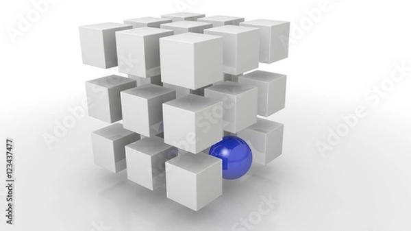 Fototapeta Cubes in a arrangement