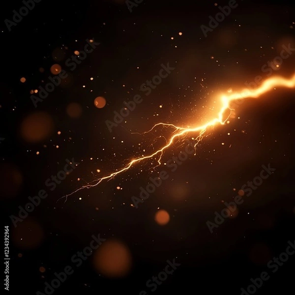 Obraz Golden Lightning Bolt Abstract Background