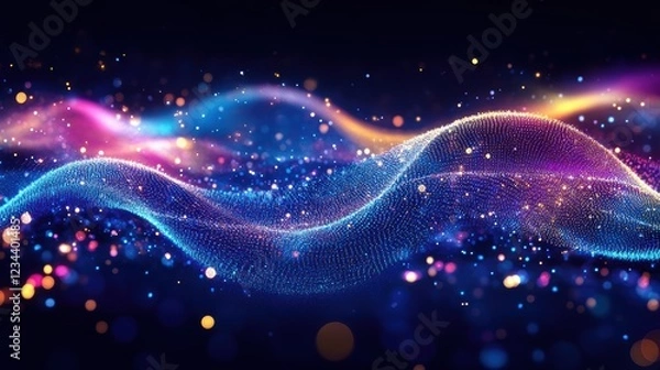 Fototapeta DNA double helix genetic material. Gene sequencing abstract design. Floating in space background, .science, abstract, biology, biotechnology, molecular, health, genetic