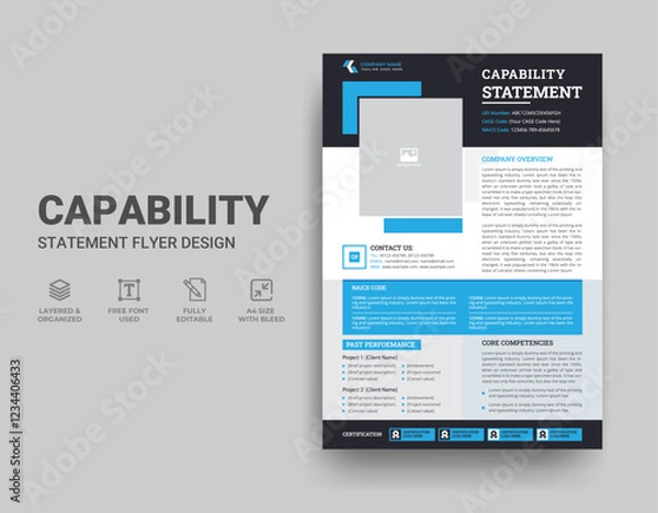 Obraz Capability Statement Template Design