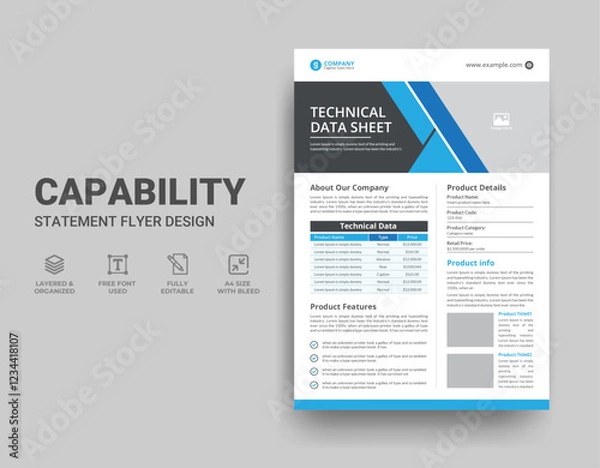 Obraz Capability Statement Template Design