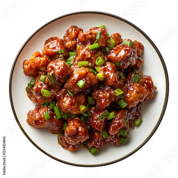 Fototapeta PNG Gobi Manchurian Against Transparent Background for Indian Cuisine, Restaurant, or Food Design Projects