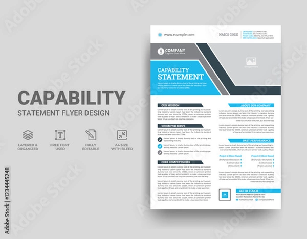 Obraz Capability Statement Template Design