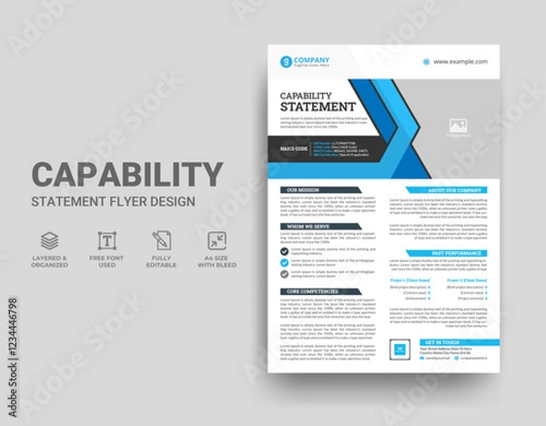 Obraz Capability Statement Template Design