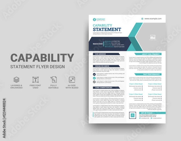 Obraz Capability Statement Template Design