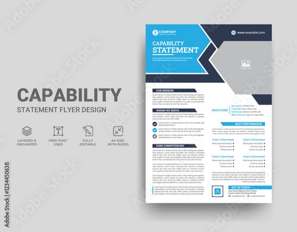 Obraz Capability Statement Template Design