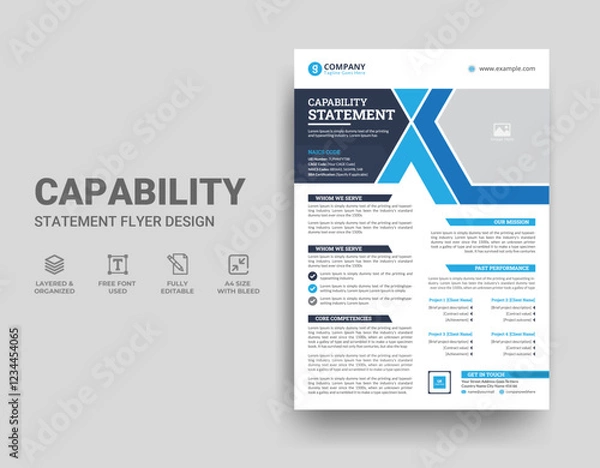 Obraz Capability Statement Template Design