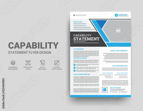 Obraz Capability Statement Template Design