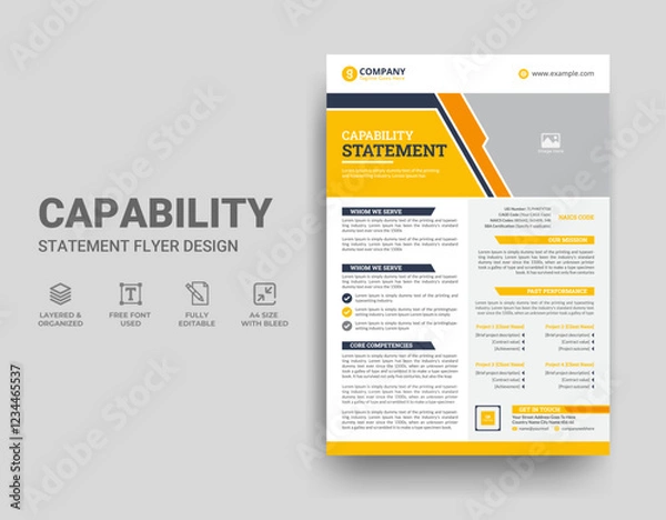 Obraz Capability Statement Template Design