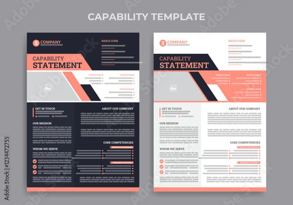 Obraz Capability Statement Template Design