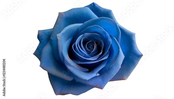 Obraz 青い薔薇　白背景　背景透過可能