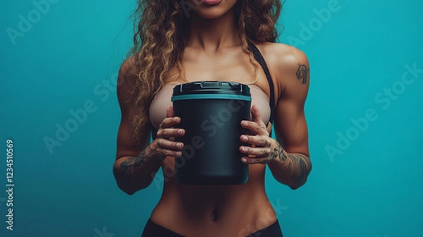 Obraz Girl with product mockup