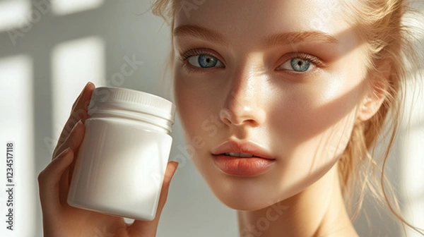 Obraz Girl with product mockup