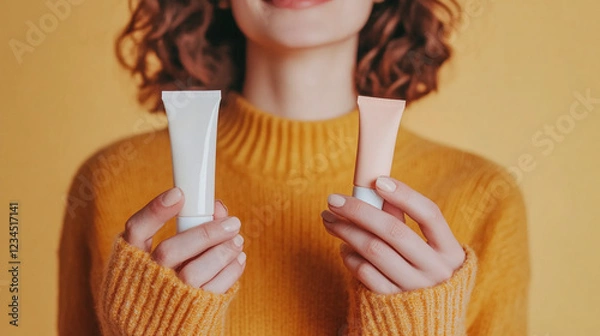 Obraz Girl with product mockup