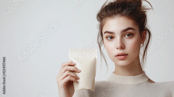 Obraz Girl with product mockup