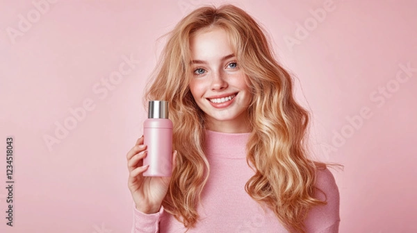 Obraz Girl with product mockup