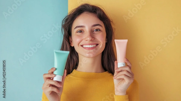 Obraz Girl with product mockup
