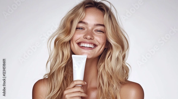 Obraz Girl with product mockup