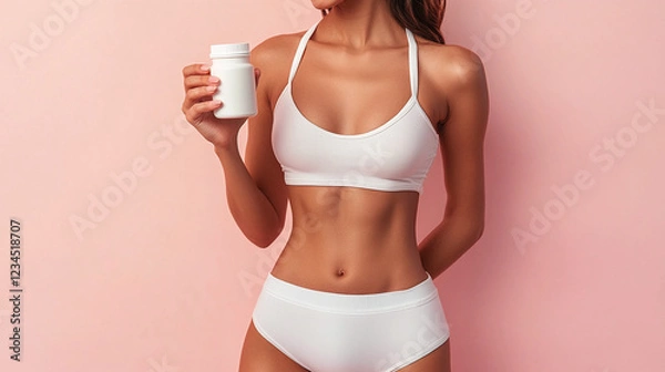 Obraz Girl with product mockup