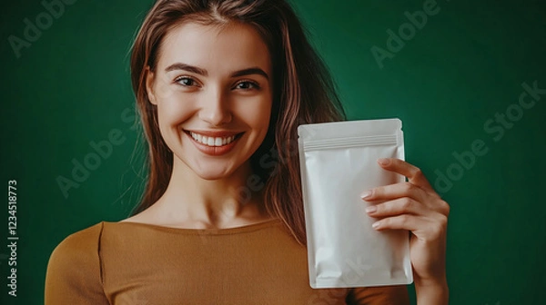 Obraz Girl with product mockup