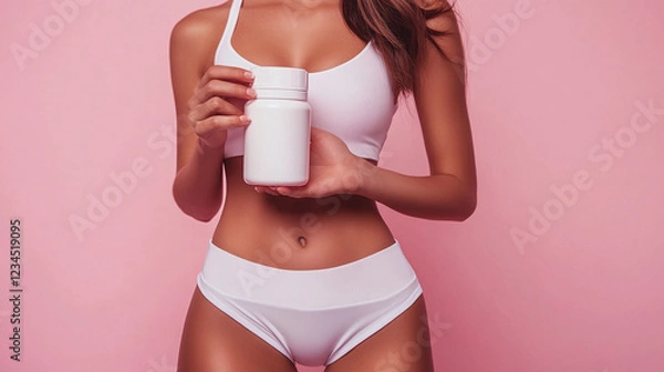 Obraz Girl with product mockup