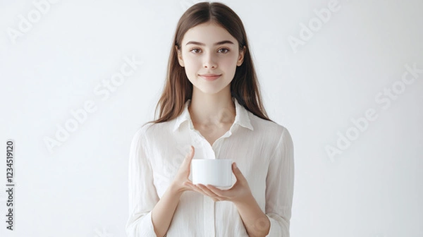 Obraz Girl with product mockup