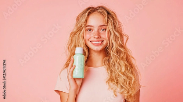 Obraz Girl with product mockup