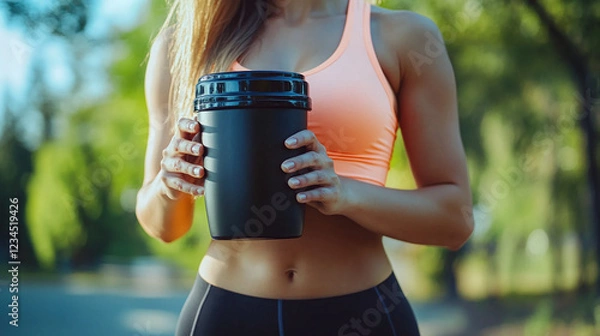 Obraz Girl with product mockup