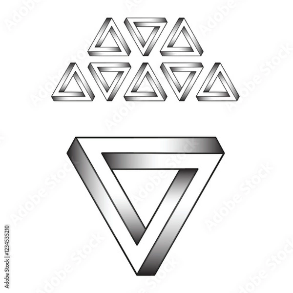Fototapeta Mobius strip, triangle shape and pattern