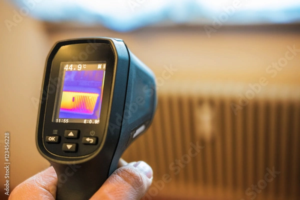 Fototapeta Heizung Wärmebild 1