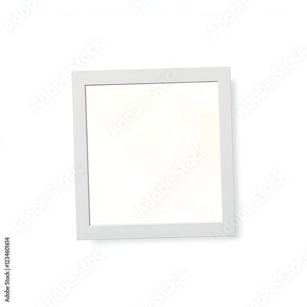 Fototapeta Blank square photo frame with white background and copy space