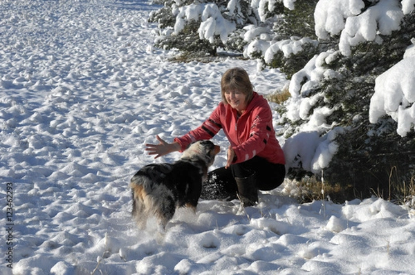 Fototapeta Affectionate Greeting for Pet