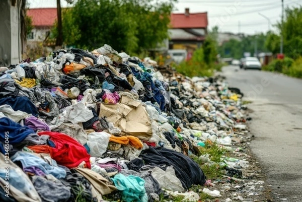 Fototapeta Roadside Waste Pile