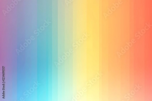 Fototapeta Soft gradient background featuring blue, yellow, and orange hues creating a calming visual effect