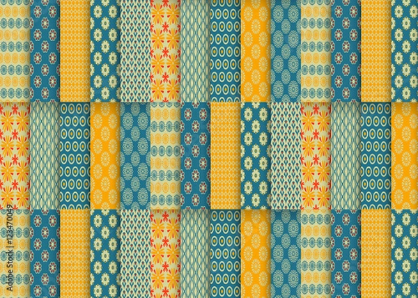 Fototapeta blue and yellow patterned texture 