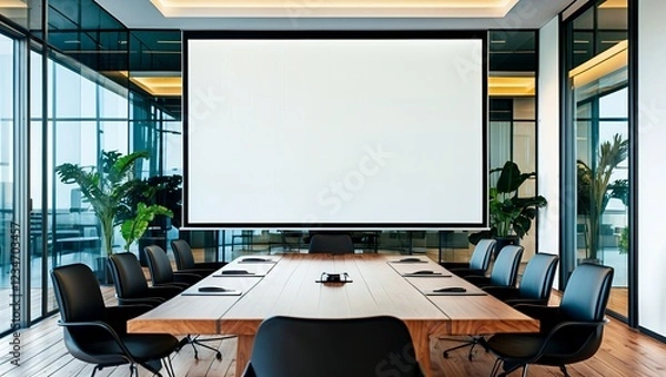 Fototapeta Mock up projector screen Present