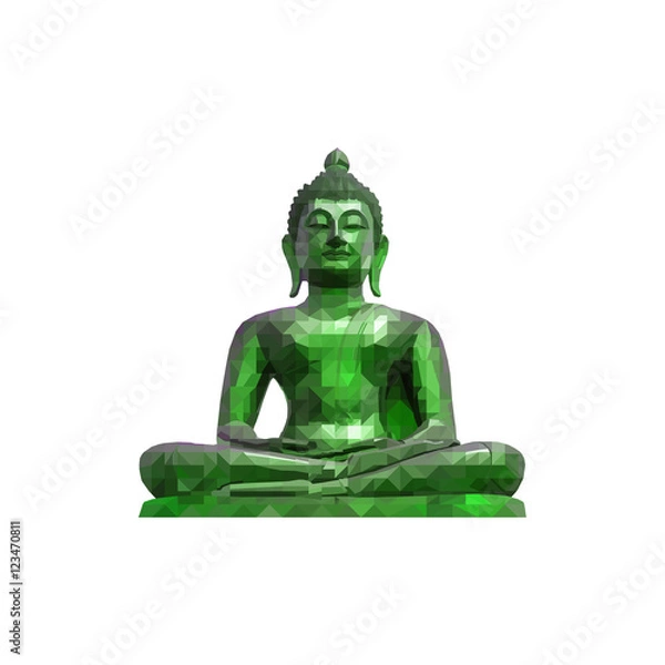 Fototapeta Buddha statue polygon