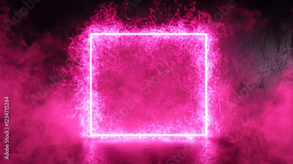 Obraz abstract blue background with glowing lines