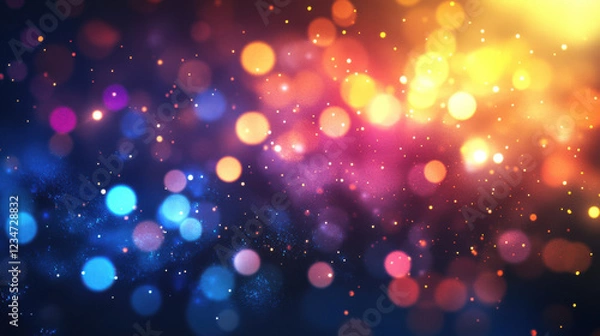 Fototapeta Luxurious bokeh abstract background with vibrant colors and light
