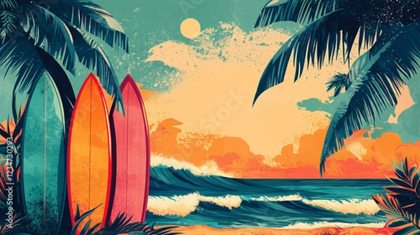 Obraz sunset on the beach