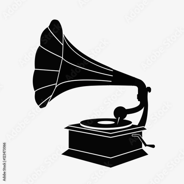 Fototapeta Old gramophone vector