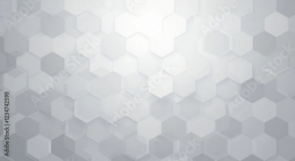 Fototapeta White Hexagonal Pattern background