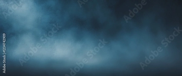 Fototapeta Abstract deep blue misty textured background design